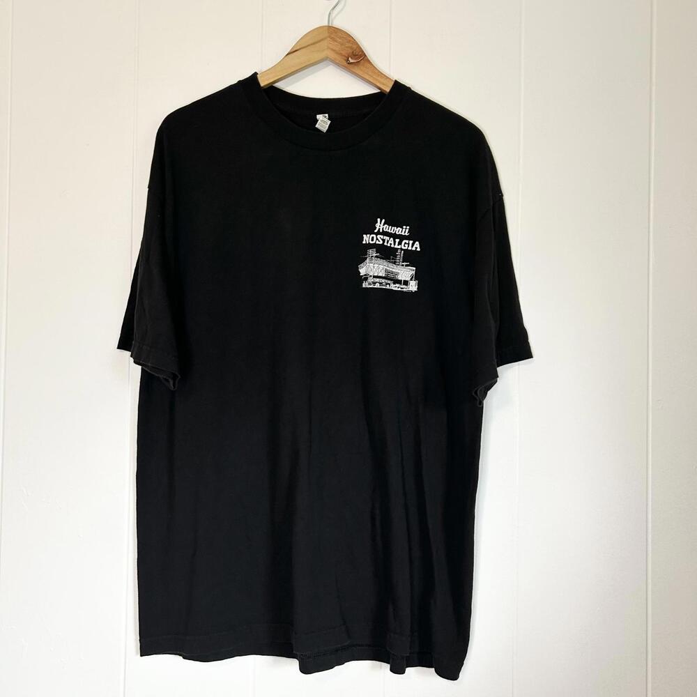 Hawaii Nostalgia The Old Honolulu Stadium Graphic Short Sleeve T-shirt Men's XL